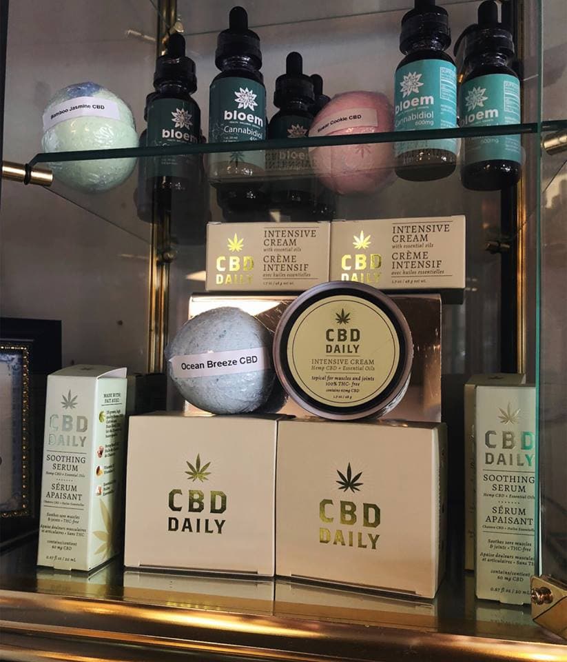 Health and retail products at the salon
